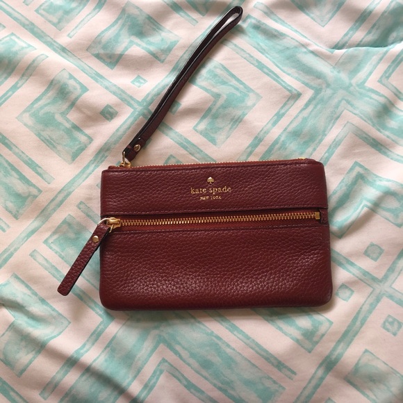 kate spade Handbags - Kate Spade maroon wristlet